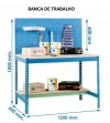 Banca de Trabalho 150 x 120 x 60 cm - Kit BT - 2